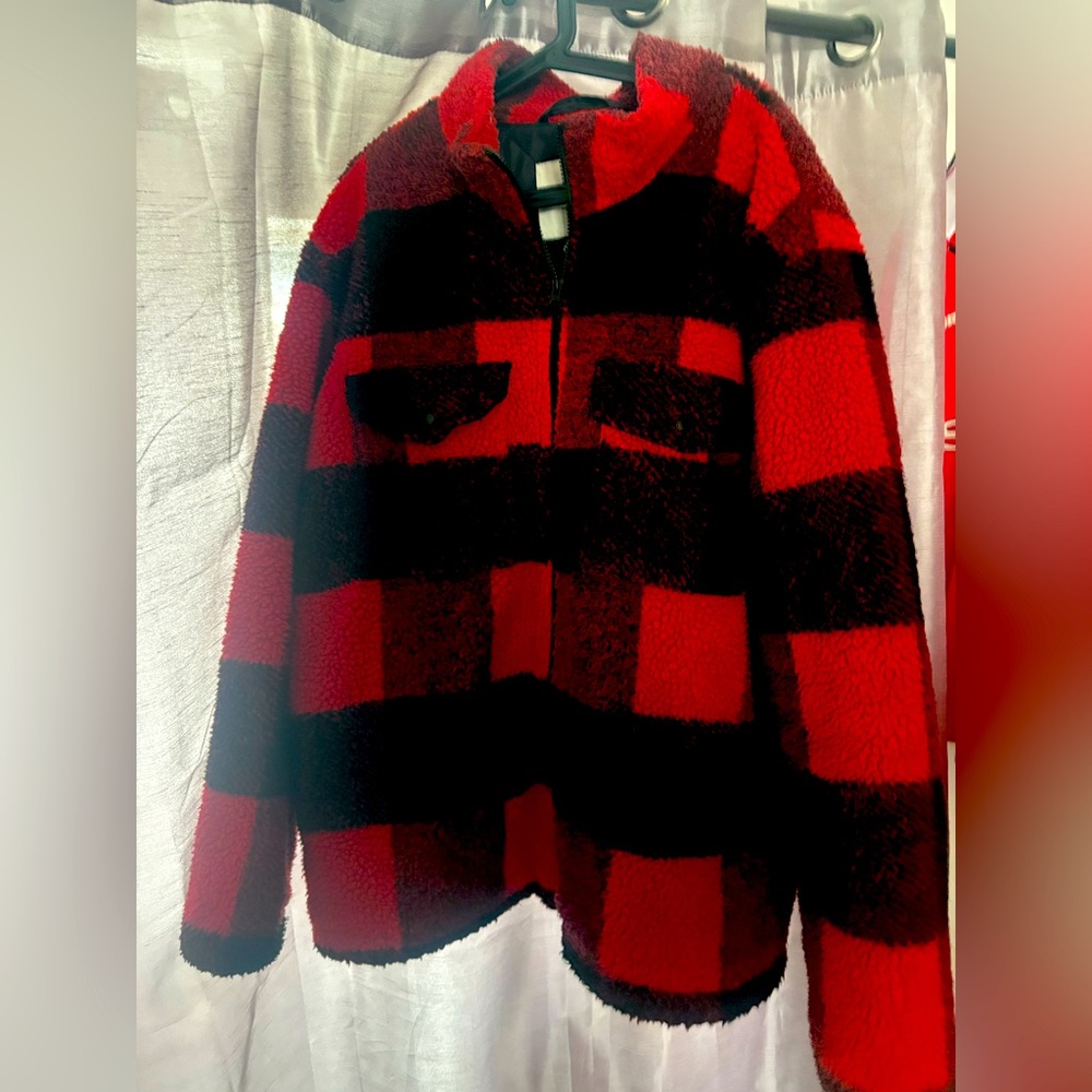 American Eagle Plaid Sherpa Jacket 3XL